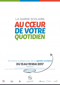 Affiche de la Semaine québécoise de la garde scolaire 2017